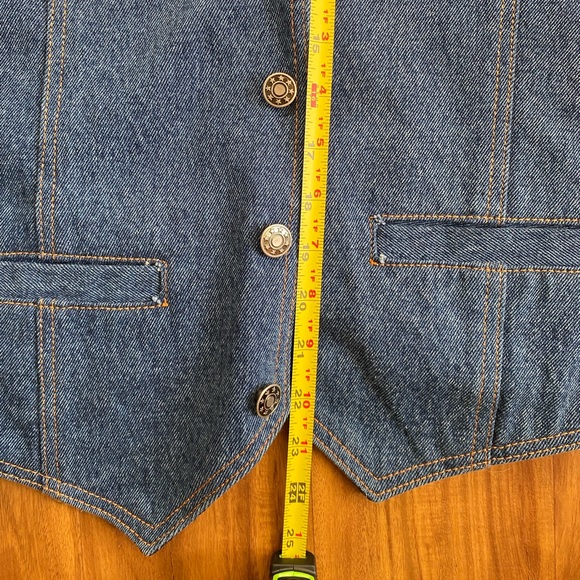 VTG 70s Western Denim Vest - Picture 10 of 11